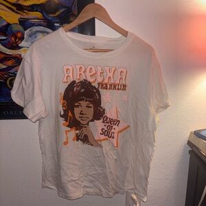 Aretha Franklin Graphic Tee - White